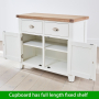 Cheshire White Painted Medium 2 Drawer 2 Door Sideboard