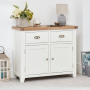 Cheshire White Painted Medium 2 Drawer 2 Door Sideboard