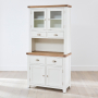 Cheshire White Painted 2 Door Glazed Dresser Sideboard