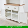 Cheshire White Painted 2 Door Glazed Dresser Sideboard