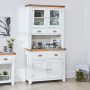 Cheshire White Painted 2 Door Glazed Dresser Sideboard