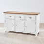 Cheshire White Painted Large 3 Drawer 3 Door Sideboard