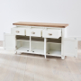 Cheshire White Painted Large 3 Drawer 3 Door Sideboard