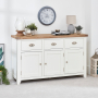 Cheshire White Painted Large 3 Drawer 3 Door Sideboard