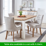 Cheshire White Painted Extending Dining Table + 6 Natural Scoop Chairs