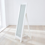 Cheshire White Painted Bedroom Cheval Mirror