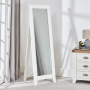 Cheshire White Painted Bedroom Cheval Mirror