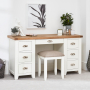 Cheshire White Twin Pedestal Dressing Table with Stool Set