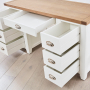 Cheshire White Twin Pedestal Dressing Table with Stool Set