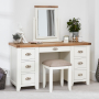 Cheshire White Twin Pedestal Dressing Table Set with Mirror & Stool