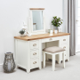 Cheshire White Twin Pedestal Dressing Table Set with Mirror & Stool