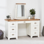 Cheshire White Twin Pedestal Dressing Table with Mirror Set