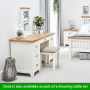 Cheshire White Twin Pedestal Dressing Table with Mirror Set