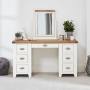 Cheshire White Twin Pedestal Dressing Table with Mirror Set