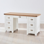 Cheshire White Twin Pedestal Dressing Table with Mirror Set