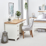 Cheshire White Twin Pedestal Dressing Table Set with Mirror + Chair