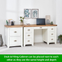 Cheshire White Painted 2 Drawer Filing Cabinet