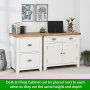 Cheshire White Painted 2 Drawer Filing Cabinet