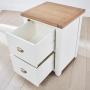 Cheshire White Painted 2 Drawer Filing Cabinet