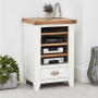 Cheshire White Painted Hi-Fi Media Stand Shelf Unit