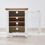 Cheshire White Painted Glazed Hi-Fi Media Cabinet Unit