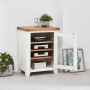 Cheshire White Painted Glazed Hi-Fi Media Cabinet Unit