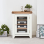 Cheshire White Painted Glazed Hi-Fi Media Cabinet Unit