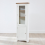 Cheshire White Painted Tall Glazed Corner Display Cabinet