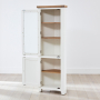 Cheshire White Painted Tall Glazed Corner Display Cabinet