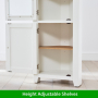 Cheshire White Painted Tall Glazed Corner Display Cabinet