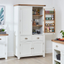 Cheshire White Painted Kitchen Double Freestanding Larder Pantry Cupboard