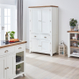 Cheshire White Painted Kitchen Double Freestanding Larder Pantry Cupboard