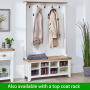 Cheshire White Hallway Shoe Storage Bench