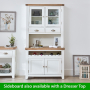 Cheshire White Painted Medium Sideboard with Wine Rack 