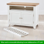 Cheshire White Painted Medium TV Unit Sideboard - Up to 50" TV Size