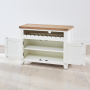 Cheshire White Painted Medium Sideboard with Wine Rack 