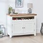 Cheshire White Painted Medium Sideboard with Wine Rack 