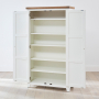 Cheshire White Painted Double Shaker Kitchen Pantry Cupboard