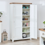 Cheshire White Painted Double Shaker Kitchen Pantry Cupboard