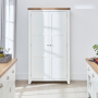 Cheshire White Painted Double Shaker Kitchen Pantry Cupboard