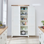 Cheshire White Painted Double Shaker Kitchen Pantry Cupboard