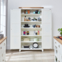 Cheshire White Painted Double Shaker Kitchen Pantry Cupboard