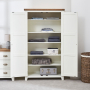 Cheshire White Painted Double Shaker Linen Storage Cupboard