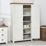 Cheshire White Painted Double Shaker Linen Storage Cupboard