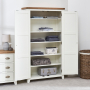 Cheshire White Painted Double Shaker Linen Storage Cupboard