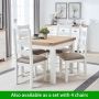 Cheshire White Painted Square Flip Top Dining Table - 90cm to 180cm