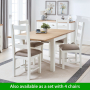 Cheshire White Painted Square Flip Top Dining Table - 90cm to 180cm