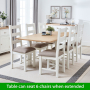 Cheshire White Painted Square Flip Top Dining Table - 90cm to 180cm