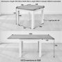 Cheshire White Painted Square Flip Top Dining Table - 90cm to 180cm