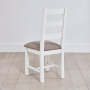 Cheshire White Square Flip Top Dining Table and 2 Ladder Back Chair Set